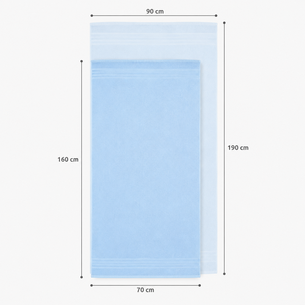 Serviette antichlore bleu ciel