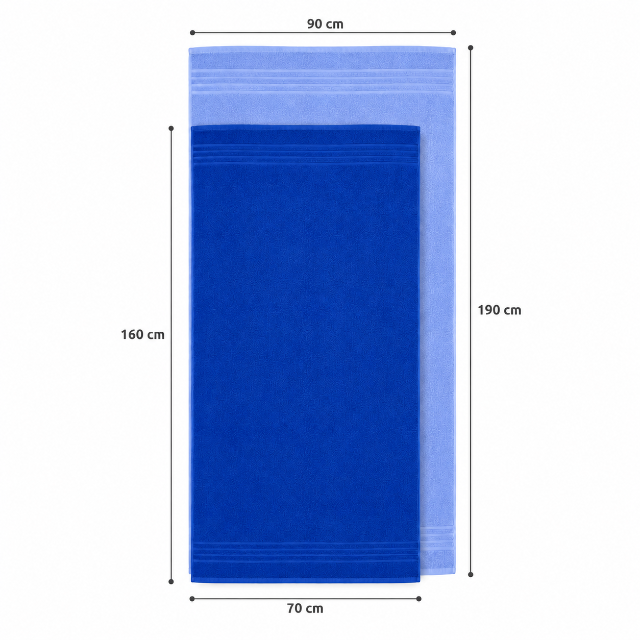 Serviette antichlore bleu roi