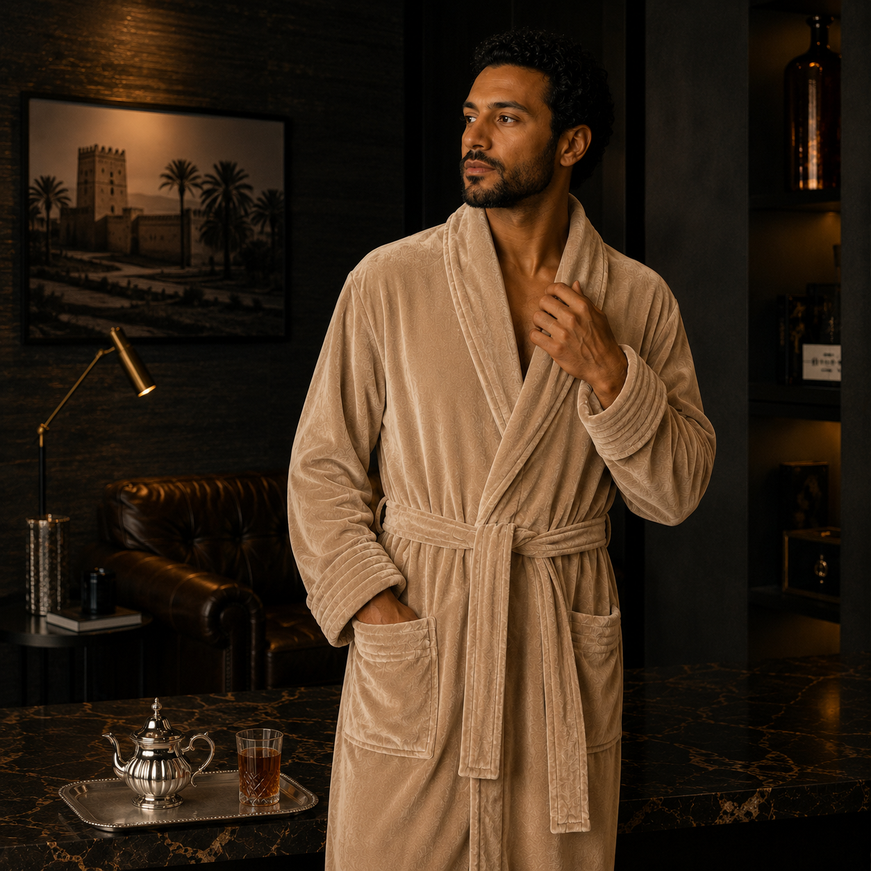 Peignoir Velours Homme