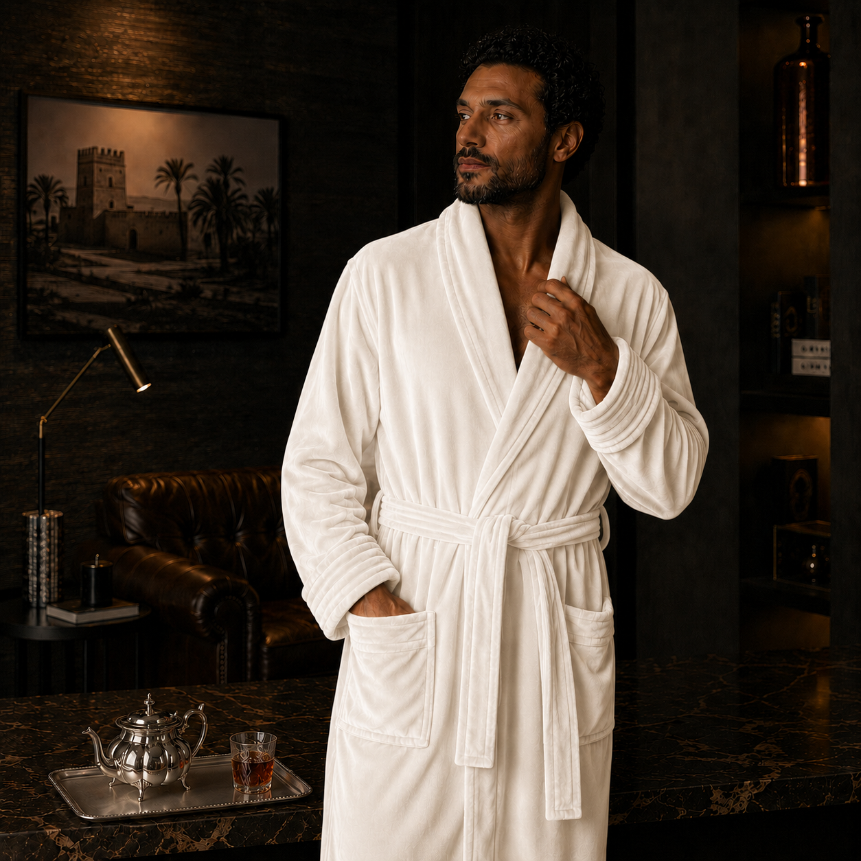 Peignoir Velours Homme