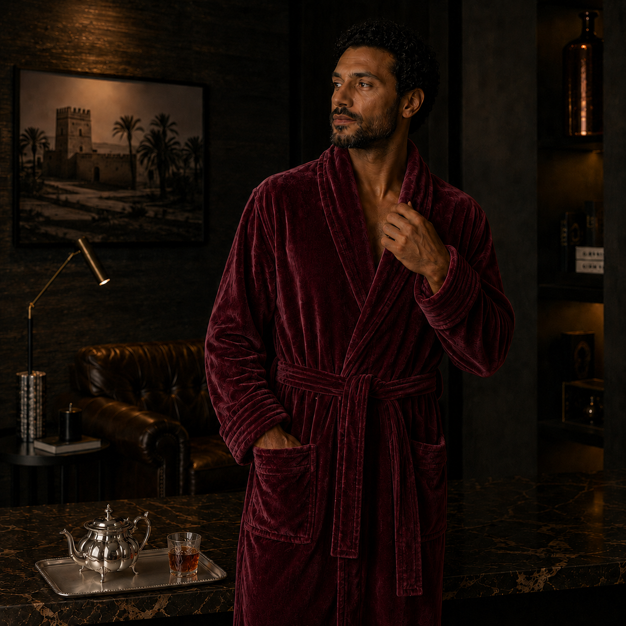 Peignoir Velours Homme
