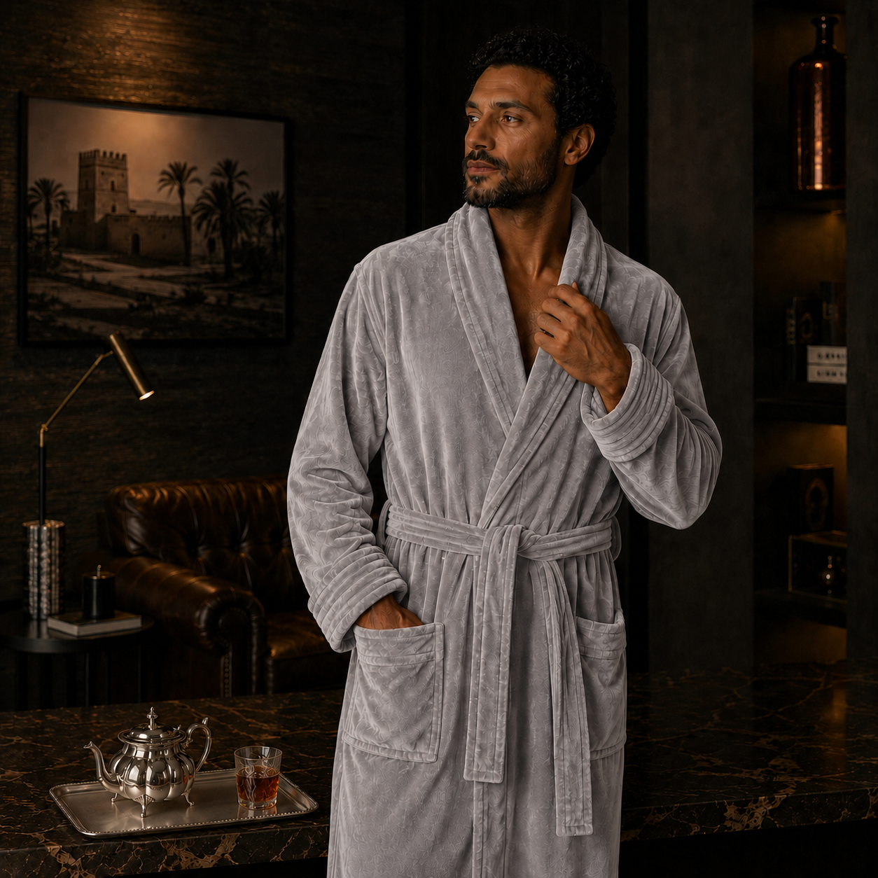 Peignoir Velours Homme