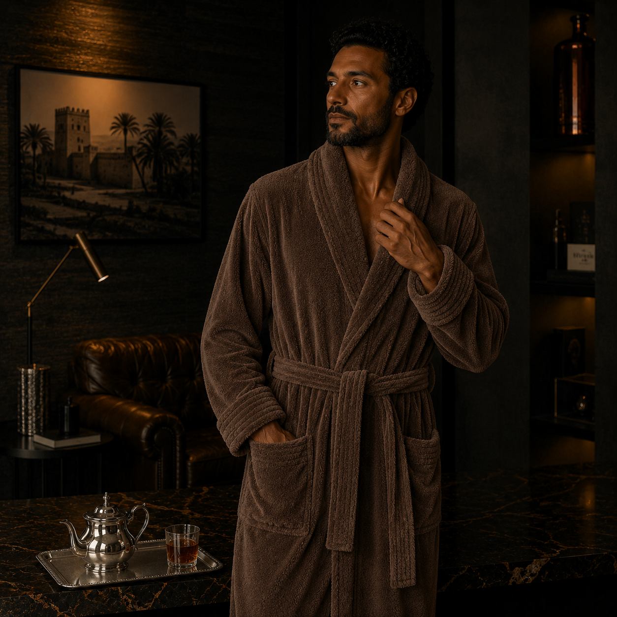 Peignoir Velours Homme