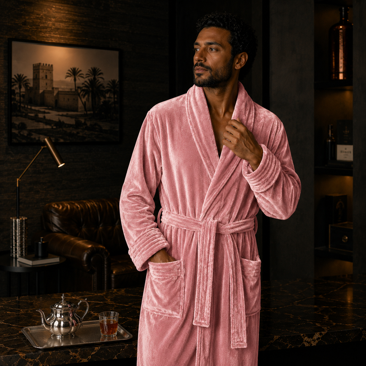 Peignoir Velours Homme